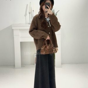 a16 糖果翻領撞色毛衣