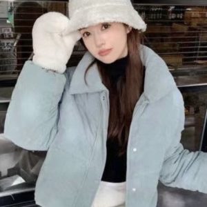 a17 糖果坑條鋪棉外套