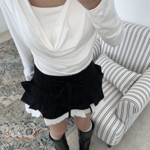 b06 波點紋蝴蝶結短裙