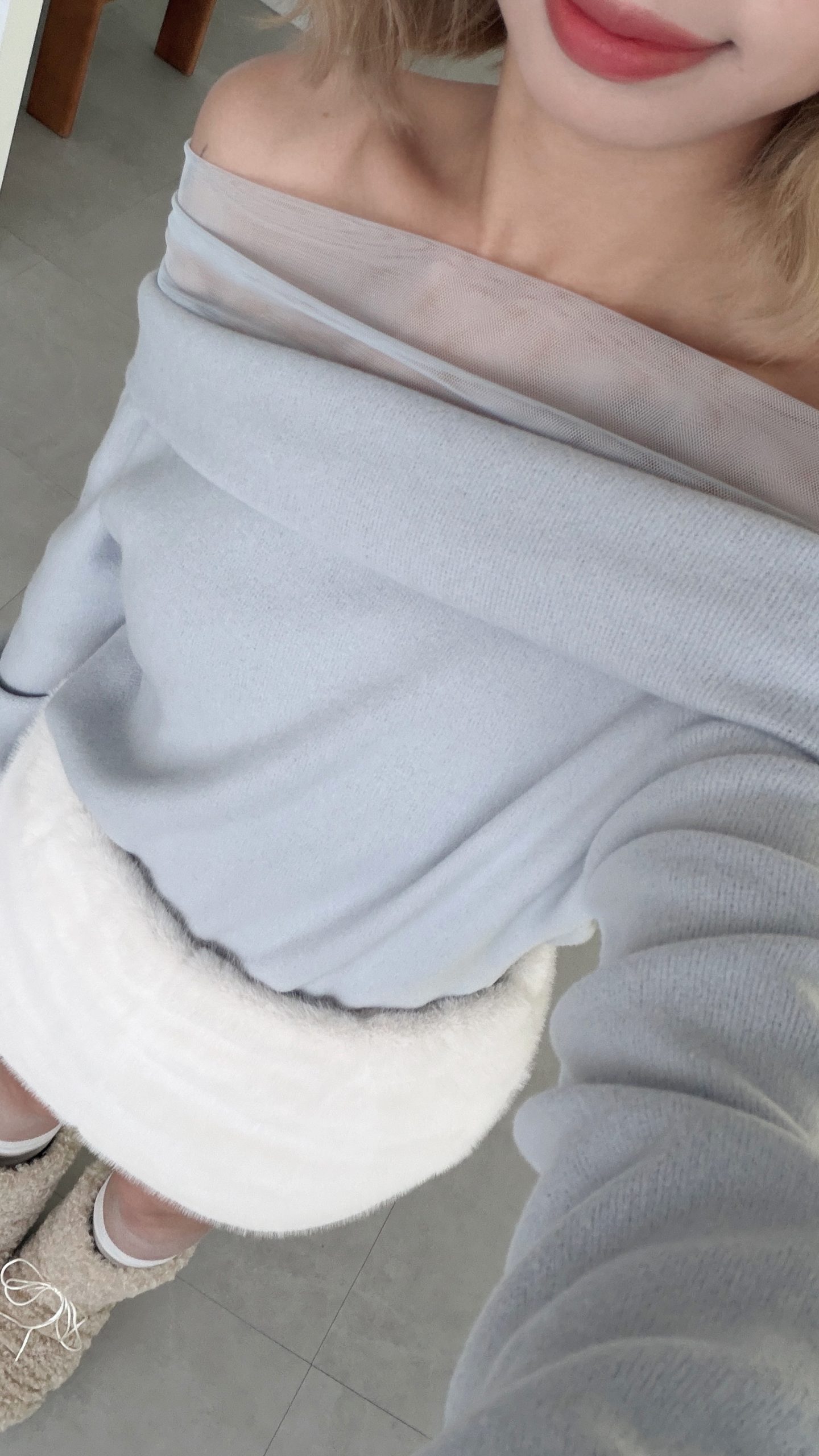 z07 仙氣加分網紗一字領🇰🇷 z07 仙氣加分網紗一字領🇰🇷