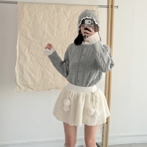 z13 氛圍感拉滿球球短裙🇰🇷