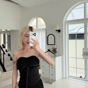 法式黑天鵝馬甲背心