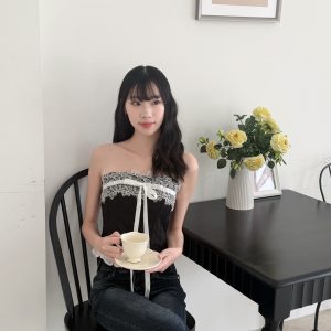 蝴蝶蕾絲平口馬甲