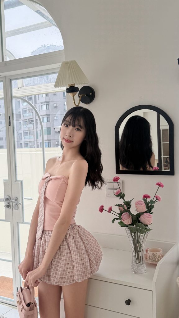 軟綿綿雲朵格紋兩件套☁️