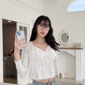 甜妹碎花兩件套