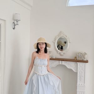 海島亮片鬆緊長洋