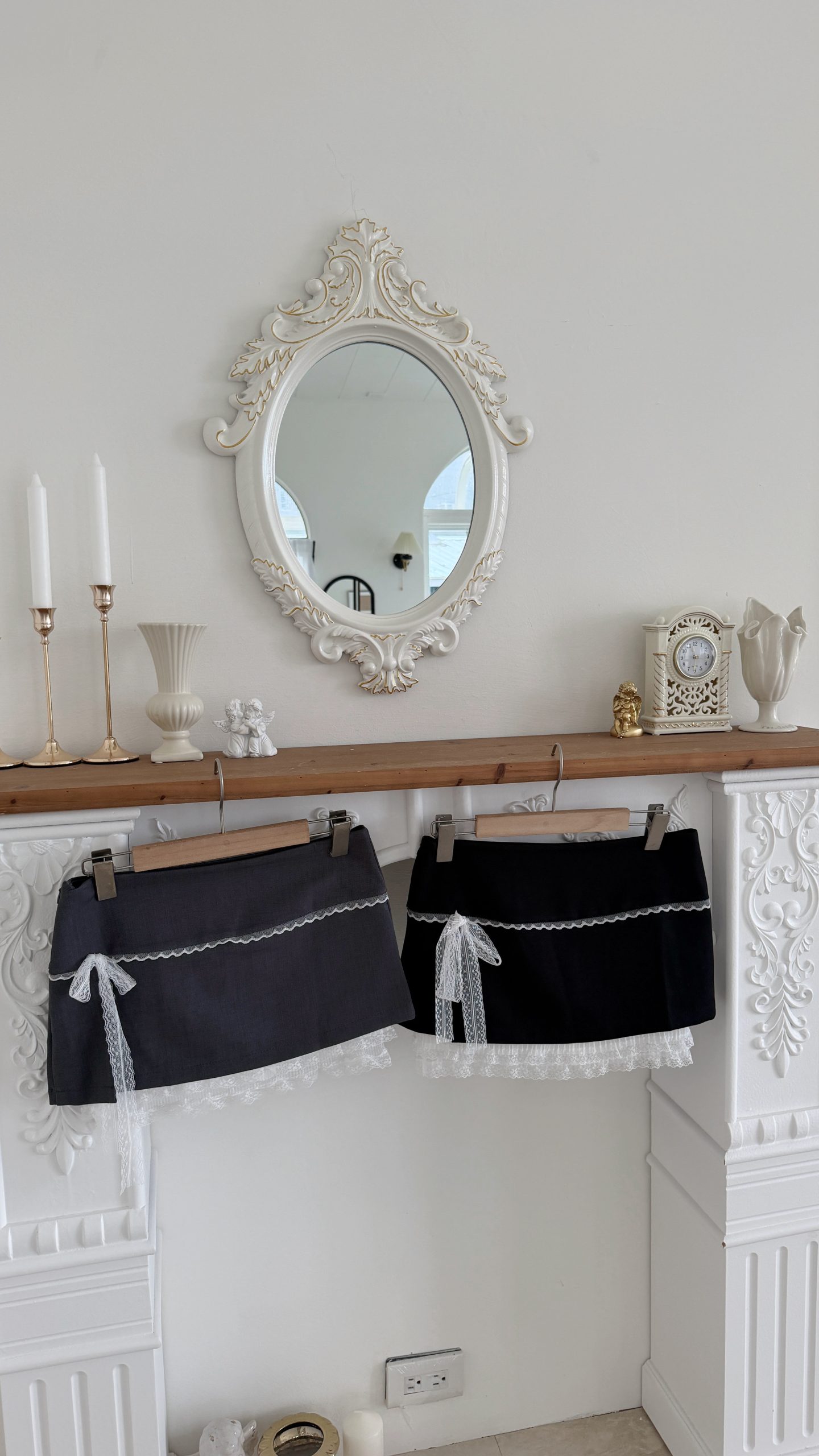 低腰蕾絲側開衩西裝裙 低腰蕾絲側開衩西裝裙