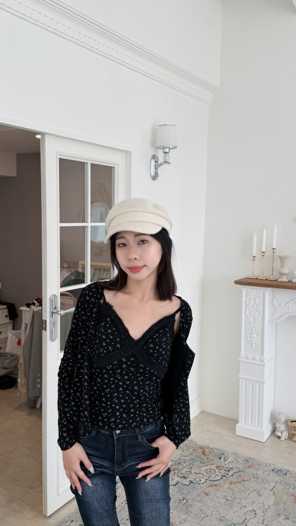 甜妹碎花兩件套