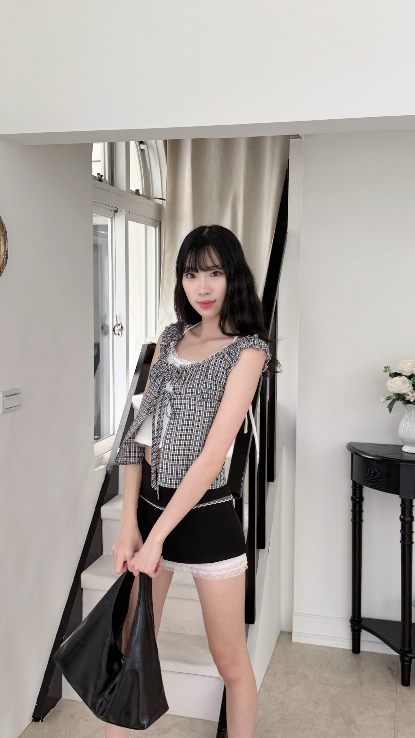 韓街感格紋兩件套 韓街感格紋兩件套