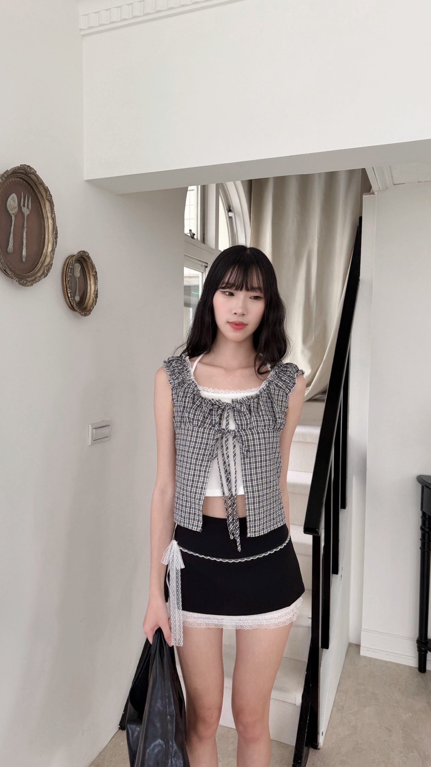 韓街感格紋兩件套 韓街感格紋兩件套