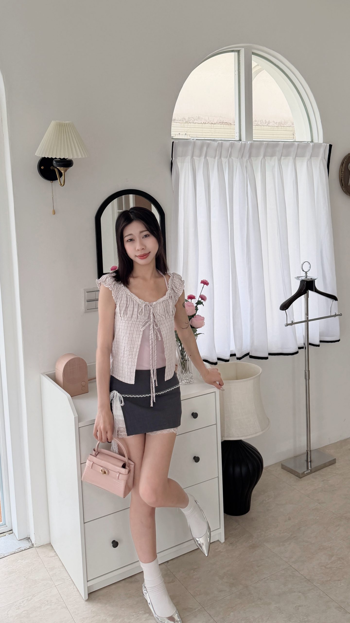 韓街感格紋兩件套 韓街感格紋兩件套